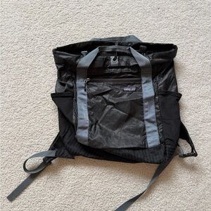 Patagonia Black Lightweight Travel Tote Backpack